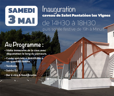 Inauguration caveau St pantaléon le 3 juin